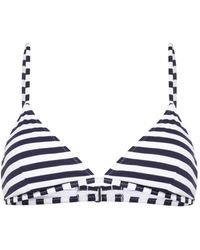 Polo Ralph Lauren - Striped Piqué-weave Bikini Top - Lyst