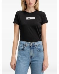 KARL LAGERFELD - Logo-Patch T-Shirt - Lyst