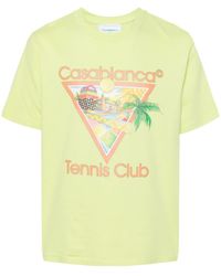 Casablancabrand - Cubism Tennis Club Organic Cotton T-shirt - Lyst