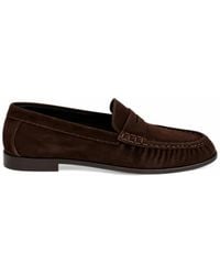Poeve - Milla Ruched Suede Loafers - Lyst