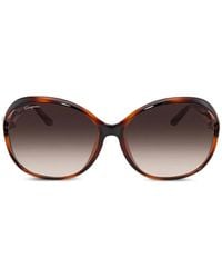 Ferragamo Eyewear - Oval-Frame Sunglasses - Lyst