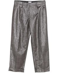 Brunello Cucinelli - Wool Blend Trousers - Lyst