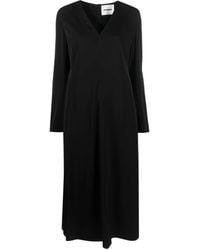 Jil Sander - Abito Midi A Maniche Lunghe - Lyst