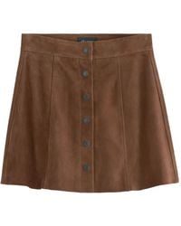 AG Jeans - Button-Fastening A-Line Mini Skirt - Lyst