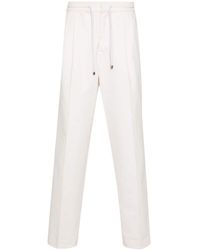 Brunello Cucinelli - Drawstring-waistband Tapered Trousers - Lyst