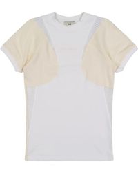 GmbH - Patchwork Mesh-Insert T-Shirt - Lyst