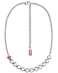 DIESEL - Heart-Charm Chain Necklace - Lyst
