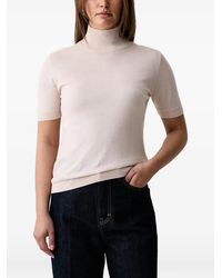 Kaos - High-Neck Short-Sleeve Sweater - Lyst