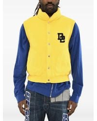 DSquared² - Monogram-Embroidered Sleeveless Gilet - Lyst