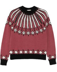Semicouture - Adriane Embellished-Patterned Sweater - Lyst
