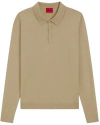 HUGO - Slim-Fit Knit Polo - Lyst