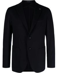 Tagliatore - Tailored Wool Blazer With Notched Lapel - Lyst