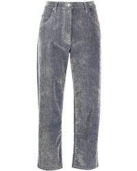 MSGM - Jeans dritti a vita media - Lyst