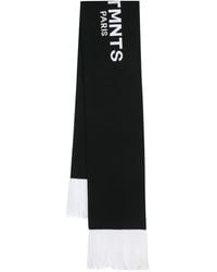 VTMNTS - Intarsia-Knit Logo Frayed Scarf - Lyst
