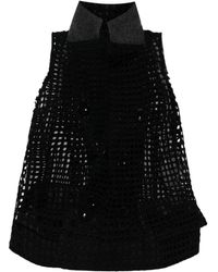 Sacai - Double-breasted Mesh Vest - Lyst