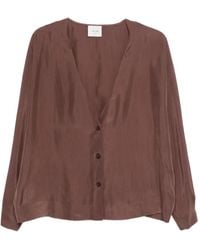 Alysi - V-Neck Button Jacket - Lyst