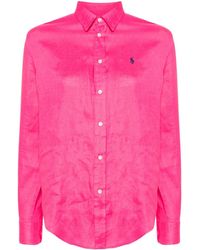 Polo Ralph Lauren - Polo Pony-embroidered Linen Shirt - Lyst