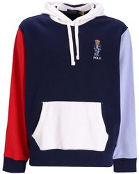 Polo Ralph Lauren - Sweatshirt aus Jersey aus einer Baumwollmischung mit Logostickerei in Colour-Block-Optik - Lyst