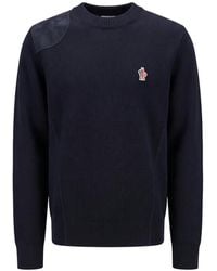 Moncler - Pull Nervuré À Patch Logo - Lyst