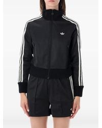 adidas - Logo-Embroidered Stripe-Detail Jacket - Lyst