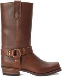 Polo Ralph Lauren - Leather Biker Boots - Lyst