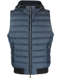 Moorer - Down-feather Padded Hooded Gilet - Lyst