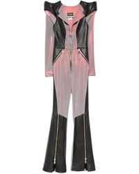 MITILIANE COUTURE - Leather-Insert Jumpsuit - Lyst