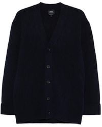 A.P.C. - Buttoned V-Neck Cardigan - Lyst