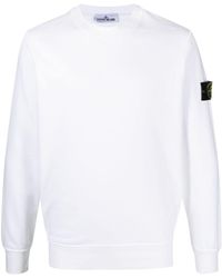 Stone Island - Sweatshirt mit Logo-Patch - Lyst