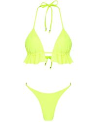Amir Slama - Ruffled Triangle Bikini - Lyst