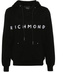 John Richmond - Logo-Embroidered Hoodie - Lyst