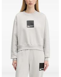 Karl Lagerfeld - Felpa Con Stampa Logo - Lyst