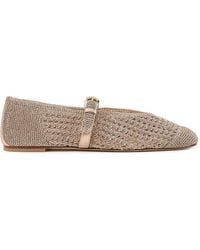 Stuart Weitzman - Leora Openwork Strap Ballet Flats - Lyst