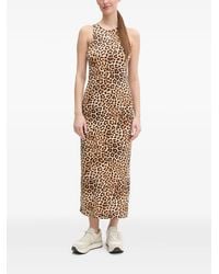 PUMA - Leopard-Print Racerback Maxi Dress - Lyst