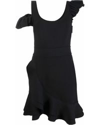 Dames Kleding voor voor Jurken voor Korte en mini-jurken Alexander McQueen Mini-jurk Met Rits in het Zwart 