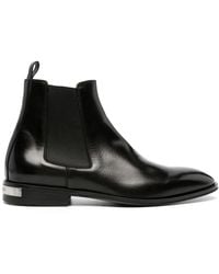 Roberto Cavalli - Logo-engraved Leather Boots - Lyst