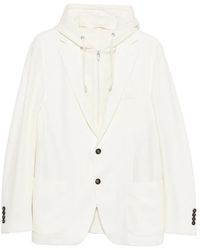 Eleventy - Hooded Single-Breasted Blazer - Lyst