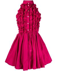 MSGM - Mini-jurk Met Ruches - Lyst