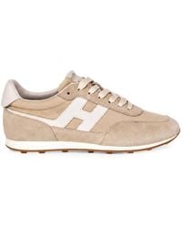 Hogan - Logo-Patch Lace-Up Sneakers - Lyst