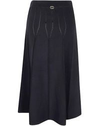 Twinset - Ribbed Knit Midi Skirt - Lyst