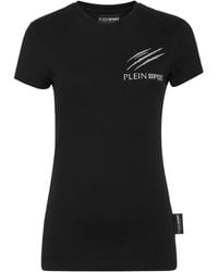Philipp Plein - Katoenen T-Shirt Met Logoprint - Lyst