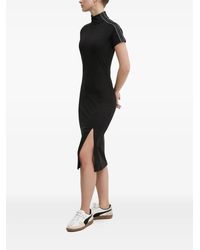 HUGO - High-neck Midi Dress - Lyst