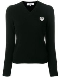COMME DES GARÇONS PLAY - V-neck Pullover - Lyst