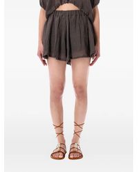 120% Lino - Short À Taille Élastiquée - Lyst