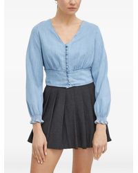 Levi's - Top De Punto Con Botones Y Cuello En V - Lyst