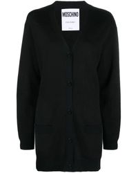 Moschino - V-Neck Virgin-Wool Cardigan - Lyst