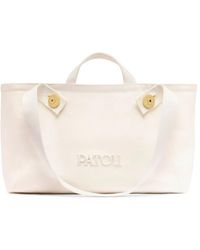 Patou - Large Logo Trapeze-Design Canvas Tote Bag - Lyst