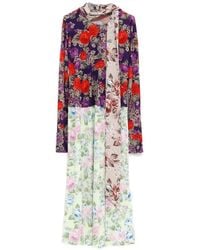 Acne Studios - Floral-Print Midi Dress - Lyst