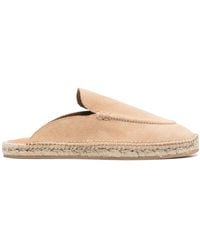 SCAROSSO - Suede Jute-Sole Espadrilles - Lyst