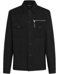 KARL LAGERFELD - Zip-Pocket Shirt Jacket - Lyst